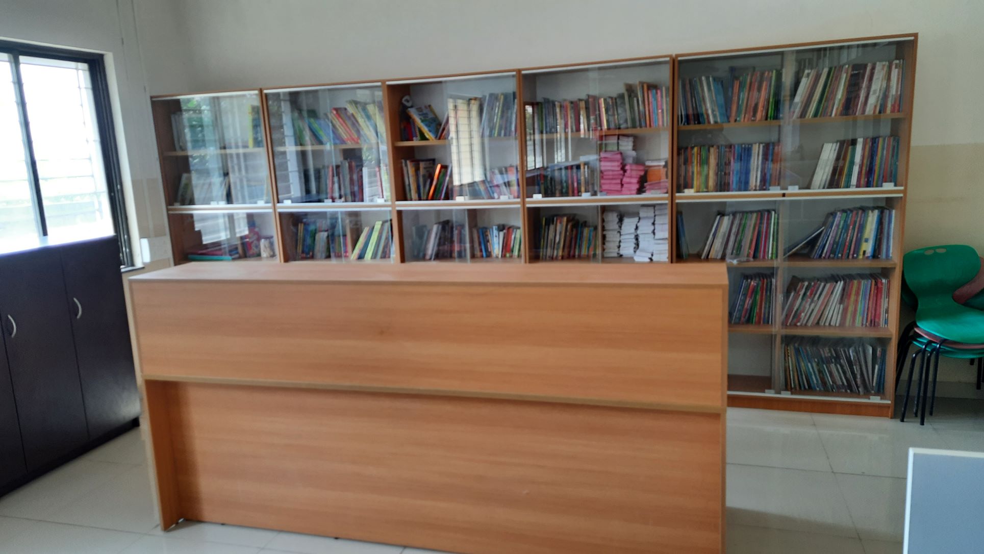 Students reading books in the library
